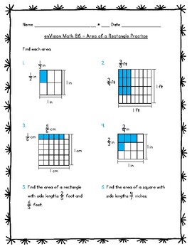 Preview of enVision Math 5th Grade - Topic 8 - Multiplication of Fractions
