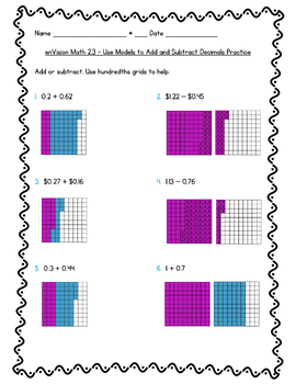 enVision Math 5th Grade Worksheets Bundle by Joanna Riley | TpT