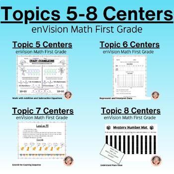 Preview of enVision Math Centers and Games First Grade (1st Grade) Topics 5-8 Bundle