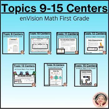 Preview of enVision Math Centers and Games First Grade (1st Grade) Topics 9-15 Bundle
