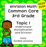 enVision Math Common Core 2024 2020 - 3rd Grade - Topic 1 
