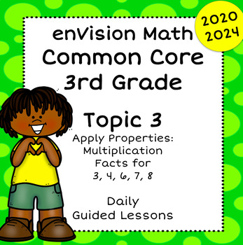 Preview of enVision Math Common Core 2024 2020, 3rd Grade Topic 3 - Guided Google Slides