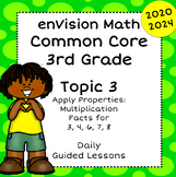 enVision Math Common Core 2024 2020, 3rd Grade Topic 3 - G