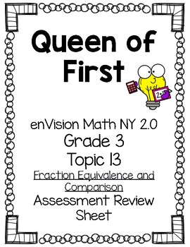 Preview of enVision Math NY 2.0 Grade 3 Topic 13 Assessment Review