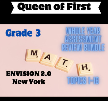Preview of enVision Math NY 2.0 Grade 3 WHOLE YEAR Topics 1-16 Review BIGGEST BUNDLE