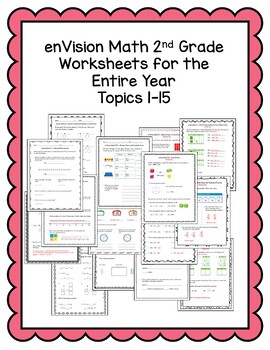 enVision Math Practice - 2nd Grade Worksheets For Entire Year Bundle ...