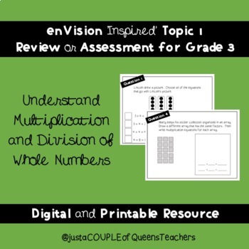 Preview of enVision Review Grade 3 Topic 1 | Digital or Printable