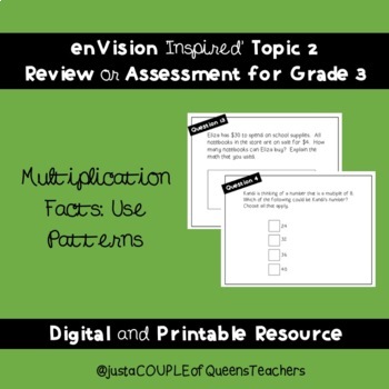 Preview of enVision Review Grade 3 Topic 2 | Digital or Printable