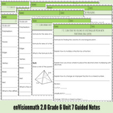 enVisionmath 2.0 Grade 6 Unit 7 Guided Notes