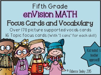 Preview of enVisions Math: 5th Grade Vocabulary Cards and Focus Walls