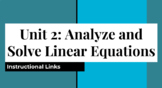 enVisions Math-Unit 2:Analyze/Solve Linear Equation Instru