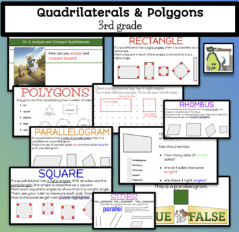 Preview of enVisions Mathematics 2020 version, 3rd grade: Topic 15 (Pear Deck compatible)