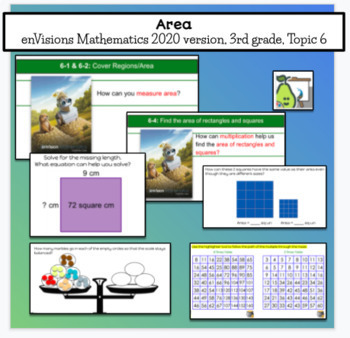 Preview of enVisions Mathematics 2020 version, 3rd grade: Topic 6 (Pear Deck compatible)