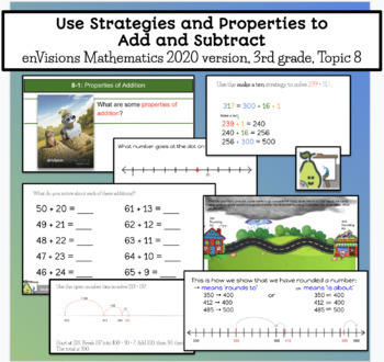 Preview of enVisions Mathematics 2020 version, 3rd grade: Topic 8 (Pear Deck compatible)