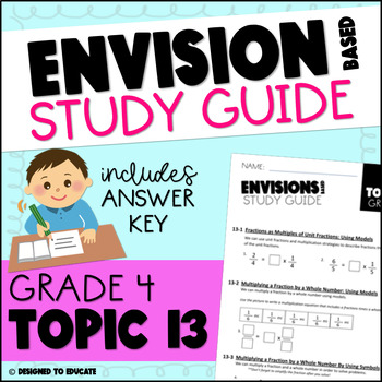 Preview of enVision Math Study Guide on Topic 13 for Grade 4