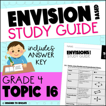 Preview of enVision Math Study Guide on Topic 16 for Grade 4