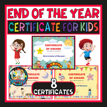 Preview of end of the year Certificates for children-gifts for young students-8 Certificate