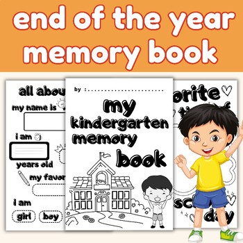 Preview of end of the year activities - Memory Book - Worksheets - Kindergarten