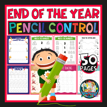 Preview of end of the year activities-Pencil Control activities for kids- home activities