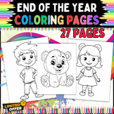 end of the year coloring pages for kids | 27 pages | print