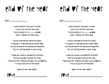 Preview of end of year poem