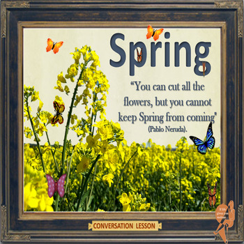 Preview of Spring –   ESL adult and kid conversation - PowerPoint lesson