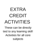 extra credit/extension activities
