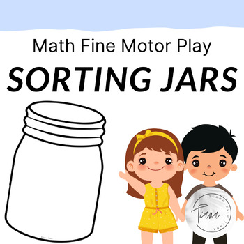 Preview of extra large jars for math play, number, fine motor & statistics and probability