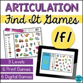f Articulation Game: /f/ Find It Speech Therapy Activities