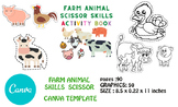 farm animals  activity book for kids    scissors skills ac