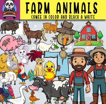 Preview of Farm animals clipart - Farm Animal Moms and Babies Clip Art Set
