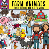 Farm animals clipart - Farm Animal Moms and Babies Clip Art Set