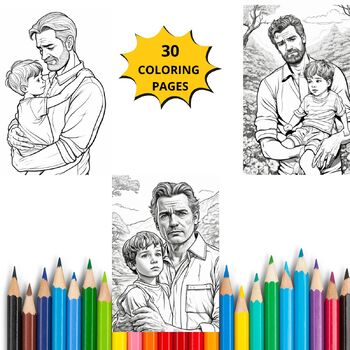 Preview of fathers day coloring pages, coloring book for dad, coloring sheets, coloring pag