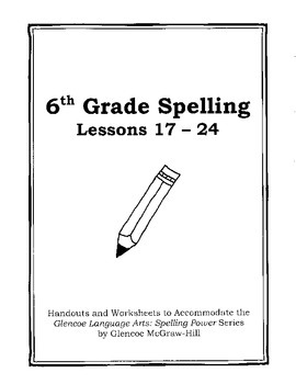 Preview of Middle School Spelling for the Busy Teacher – 6th Grade CCSS Focused (Unit 3)