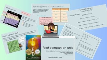 Preview of feed by M.T. Anderson Reading Companion Unit