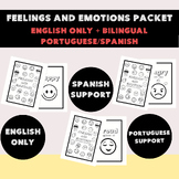 feelings emotions coloring packet dual ESL newcomer biling