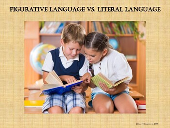 Preview of figurative language vs. literal language