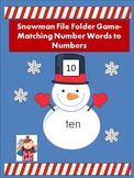 File folder game -  Number words