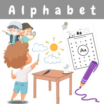 Preview of find alphabet letter for your children