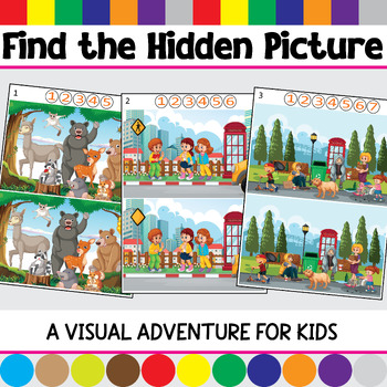 Preview of Spot the Difference Picture | Find Fun Visual Perception Skill | Hidden Picture