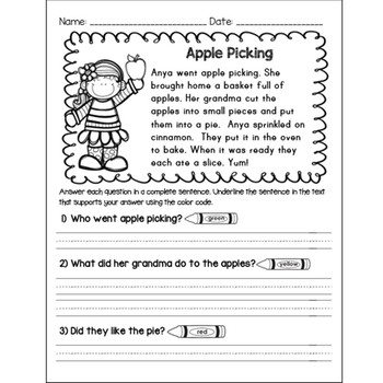 finding text evidence- freebie! by Megan Milko | TpT