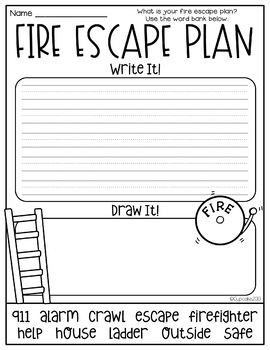 Fire Safety Kids Craftivity Printables By A Cupcake For The Teacher
