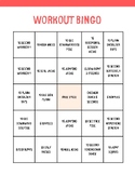 fitness workout bingo - physical education download