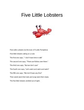 Preview of five little lobsters
