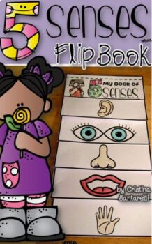 five senses flip book by AisforAdventuresofHomeschool | TpT