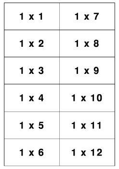 flash cards for multiplication (1 to 12) by Happy Bee | TpT