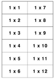 flash cards for multiplication (1 to 12)