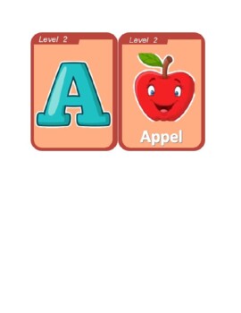 Preview of flash cards letter A and B