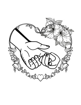 Preview of floral Holding hand |  mom and kids | Mother with  child hand | Spring Flowers