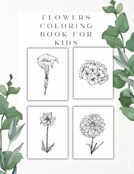 Preview of Spring Flowers Coloring Sheets -  easter coloring pages- ages 2 - 6